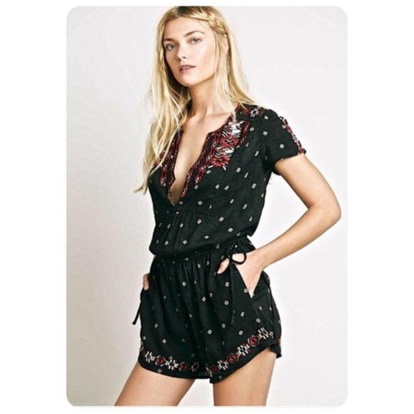 Free People Pants - Free People Noyal Song For You Romper Medium